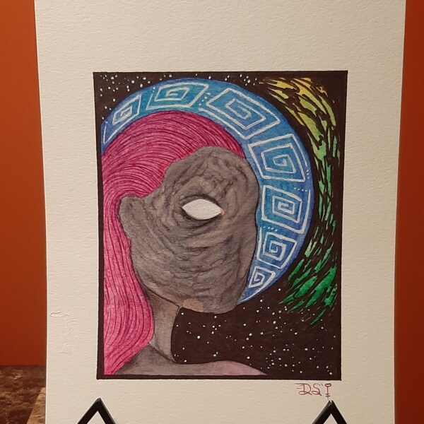 "The Oracle Breaks Through" [9x12 Original Watercolor]