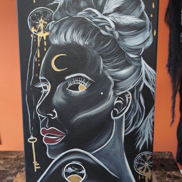 "Crescent Woman" [12x24 Original Canvas]