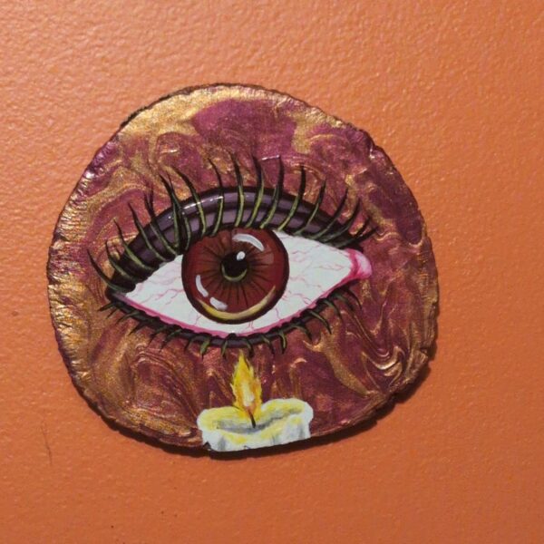 "Fire Element Eye Wood Plaque"