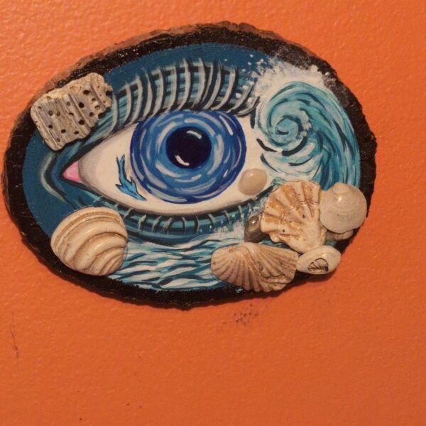 "Water Element Eye Wood Plaque"