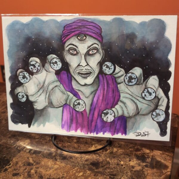 "Moon Fortunes" [7x10 Original Watercolor]