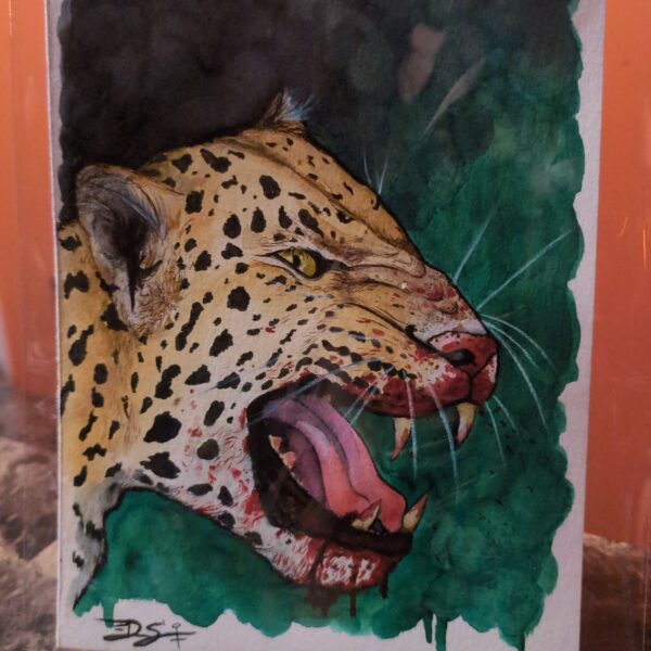 "Leopard Spirit" [7x10 Original Watercolor]
