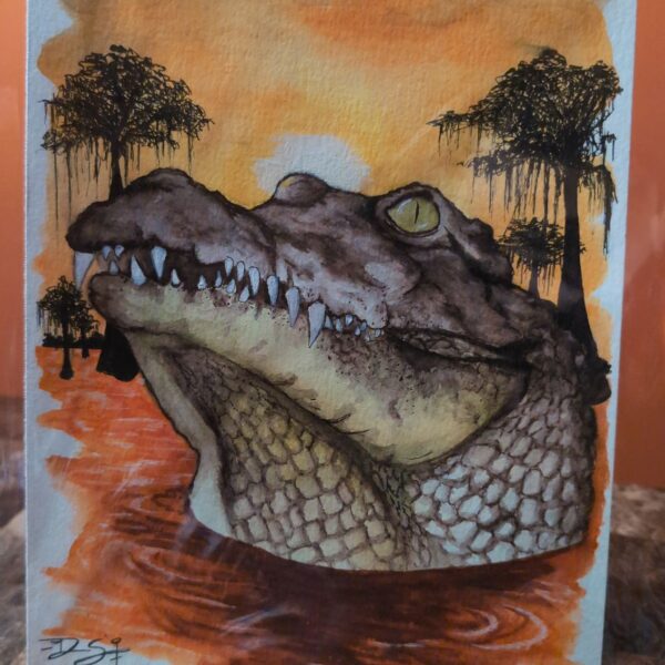 "October Swim" [7x10 Original Watercolor]