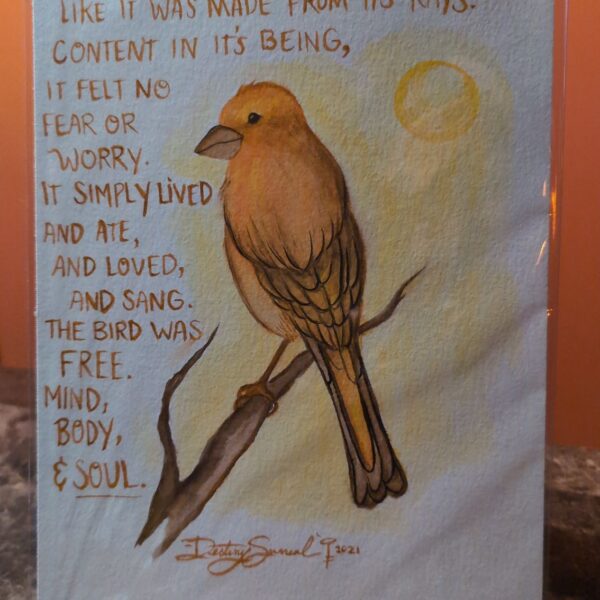 "Glow Bird" [7x10 Original Watercolor]